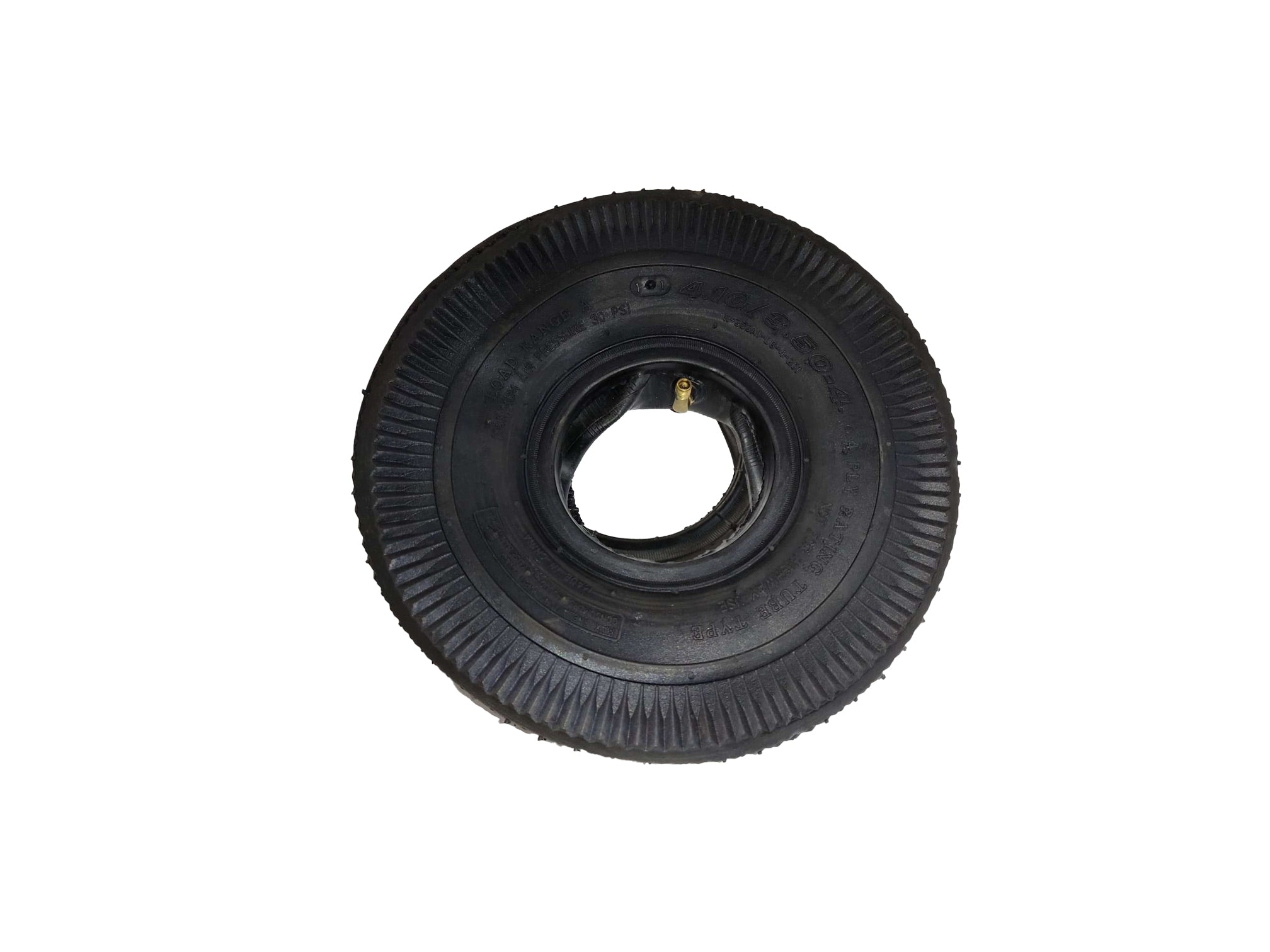 Copertone più camera d'aria 10“x4.10/3.50 - 4 battistrada E - SET ricambio per ruote pneumatiche CARRELLI Copertone più camera d'aria 10“x4.10/3.50 - 4 battistrada E - SET ricambio per ruote pneumatiche CARRELLI